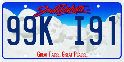 SD license plate 99KI91