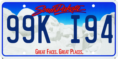 SD license plate 99KI94