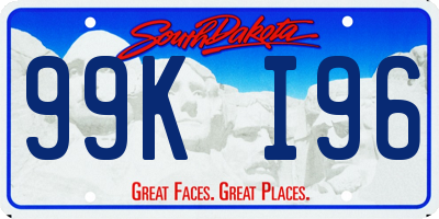 SD license plate 99KI96