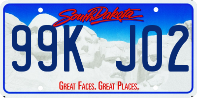 SD license plate 99KJ02