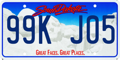 SD license plate 99KJ05