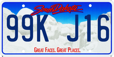 SD license plate 99KJ16