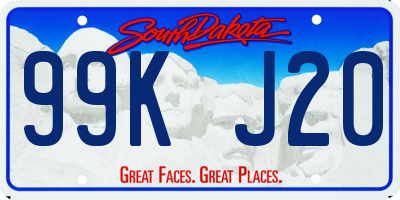 SD license plate 99KJ20