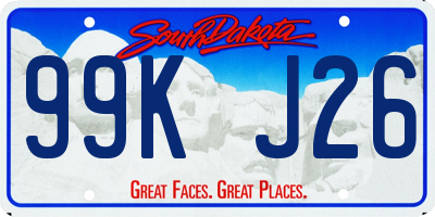 SD license plate 99KJ26