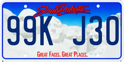 SD license plate 99KJ30
