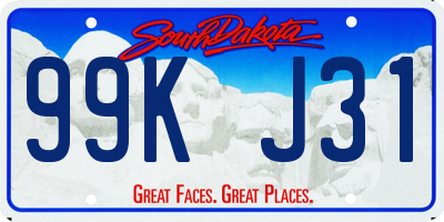 SD license plate 99KJ31