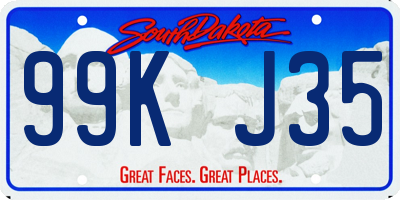 SD license plate 99KJ35