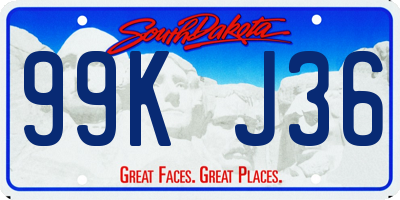 SD license plate 99KJ36