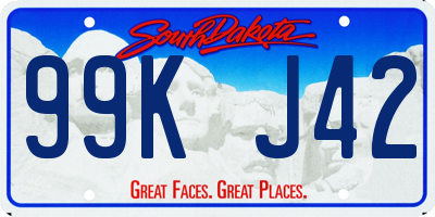 SD license plate 99KJ42