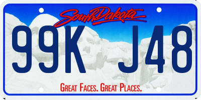SD license plate 99KJ48