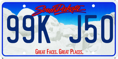 SD license plate 99KJ50