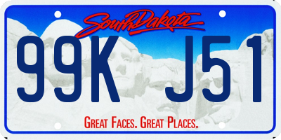 SD license plate 99KJ51