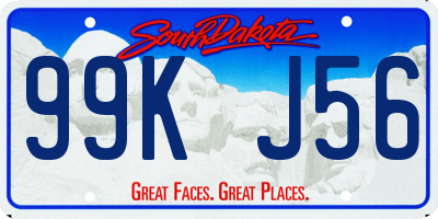 SD license plate 99KJ56