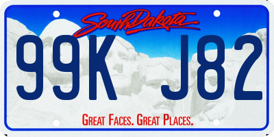 SD license plate 99KJ82