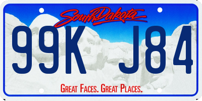 SD license plate 99KJ84