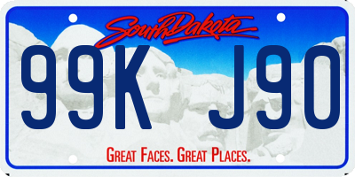 SD license plate 99KJ90
