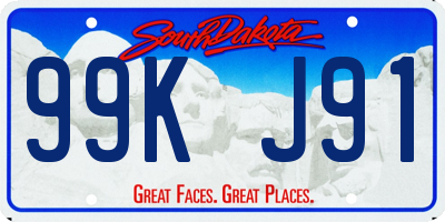 SD license plate 99KJ91