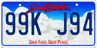 SD license plate 99KJ94