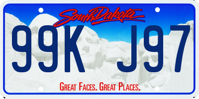 SD license plate 99KJ97