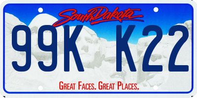 SD license plate 99KK22