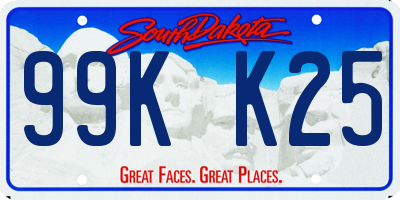 SD license plate 99KK25