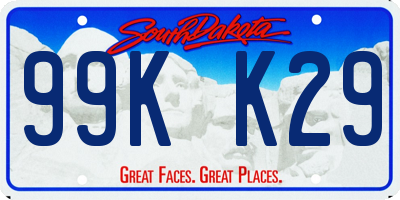 SD license plate 99KK29