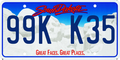 SD license plate 99KK35