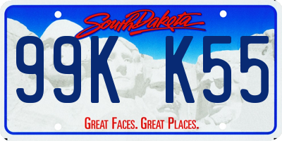 SD license plate 99KK55