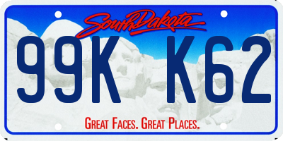 SD license plate 99KK62