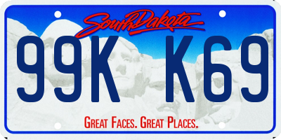 SD license plate 99KK69