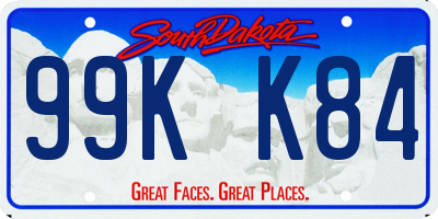 SD license plate 99KK84