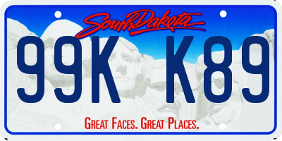 SD license plate 99KK89