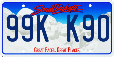 SD license plate 99KK90