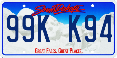 SD license plate 99KK94