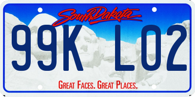 SD license plate 99KL02