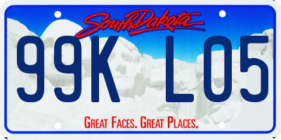 SD license plate 99KL05