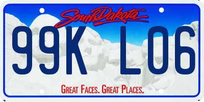 SD license plate 99KL06