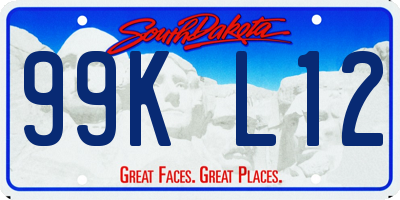 SD license plate 99KL12