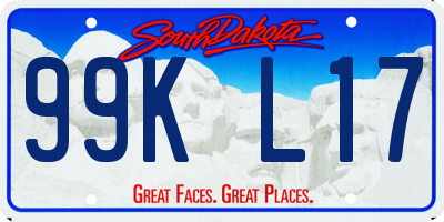 SD license plate 99KL17