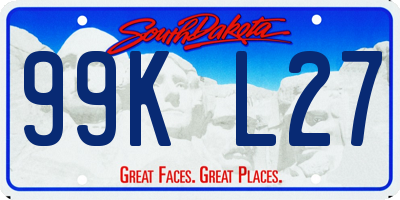 SD license plate 99KL27