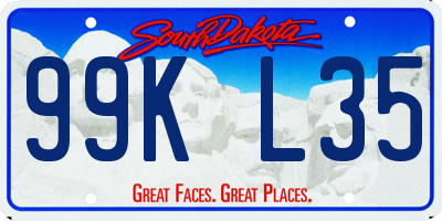 SD license plate 99KL35