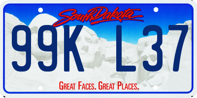 SD license plate 99KL37