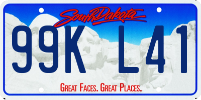 SD license plate 99KL41