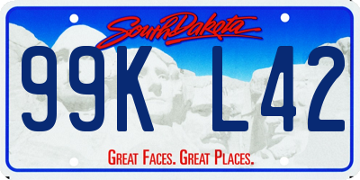 SD license plate 99KL42