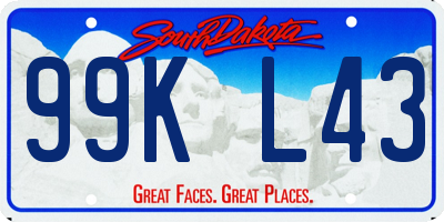 SD license plate 99KL43