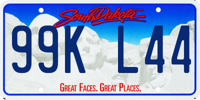 SD license plate 99KL44
