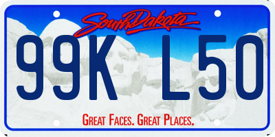 SD license plate 99KL50