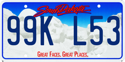 SD license plate 99KL53