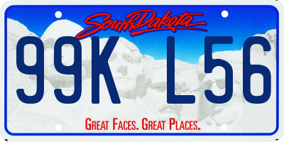 SD license plate 99KL56