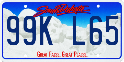 SD license plate 99KL65